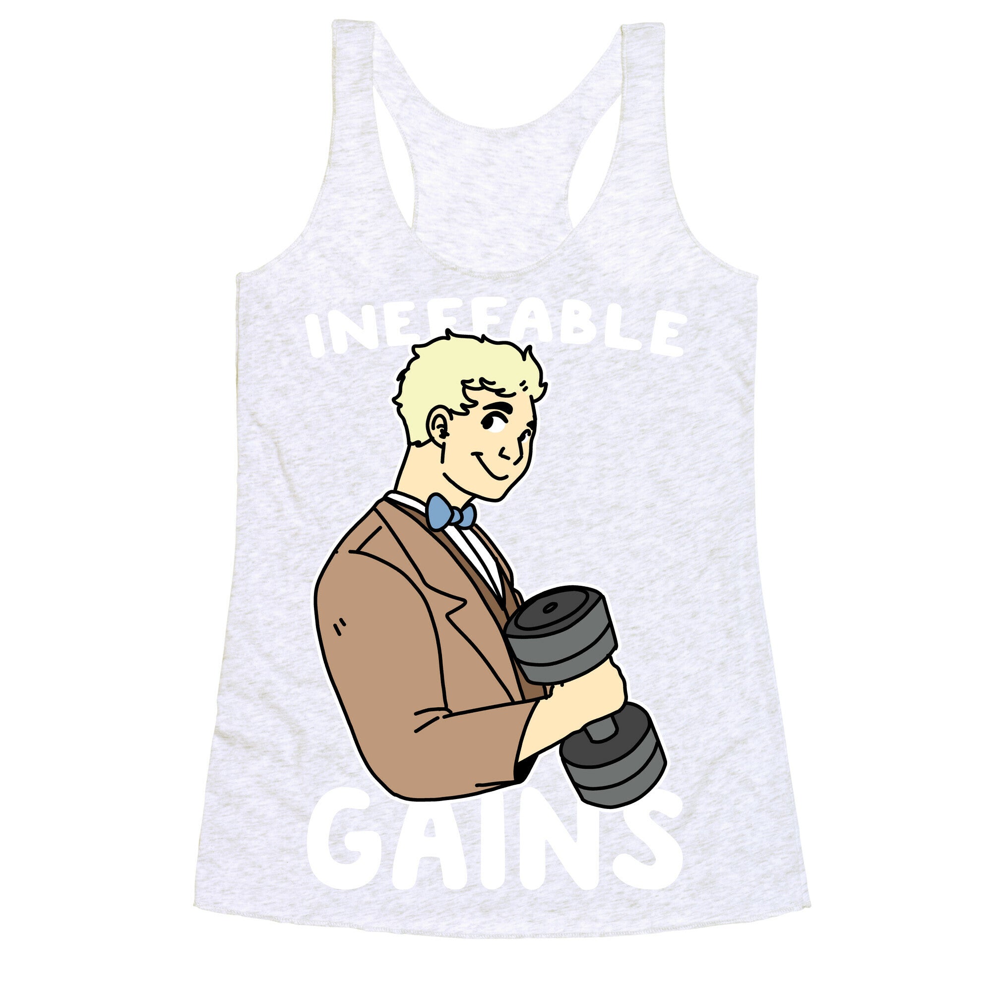 Ineffable Gains - Aziraphale  Racerback Tank